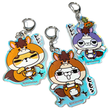 【アクリルキーホルダー】オーロラ　ひとえうさぎ 午